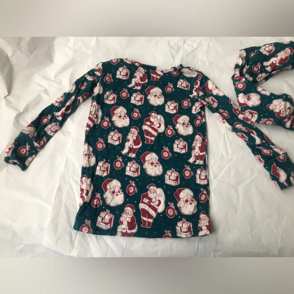 Dreamiere Bamboo Toddler Pajama Set Christmas Size 3T Santa